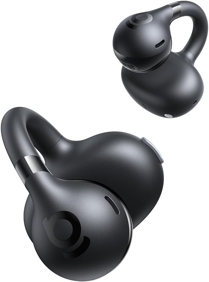 سماعات الأذن اللاسلكية Baseus Bass BC1 بتصميم مفتوح (نوع مشبك) – لون أسود كلستر (Cluster Black)