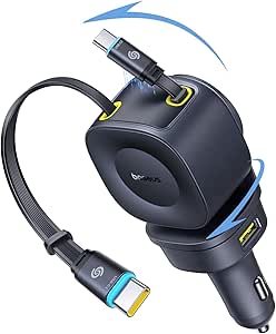 Baseus PrimeTrip VR2 Max Car Charger with Retractable Cable 3C+U 100W Cosmic Black