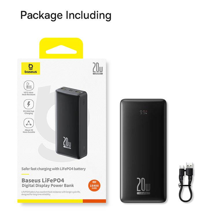 باور بانك بيسوس بمنفذين usb ومنفذ تايب سي