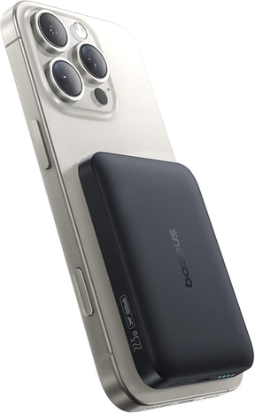 OS-Baseus EnerFill FM11 Ultra-Mini Magnetic Power Bank 10000mAh 22.5W Cosmic Black (Includes Simple Cable Type-C to Type-C 20V/3A 30cm Black)