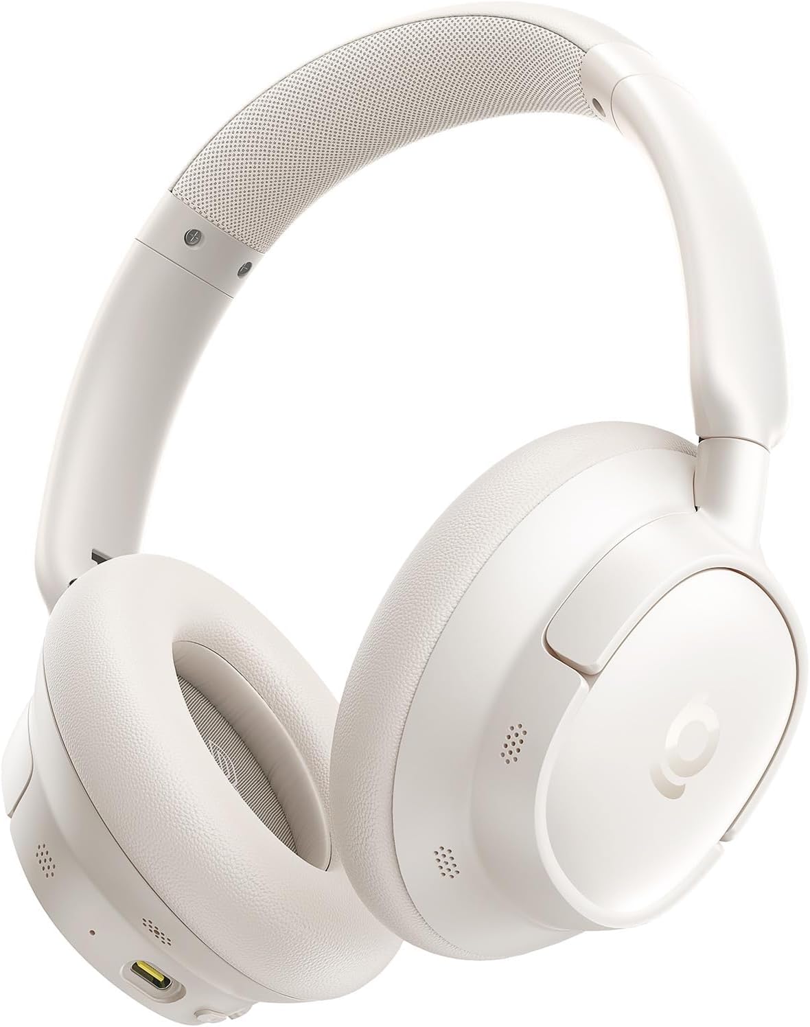 ماعة الرأس اللاسلكية Baseus Bass EH10 NC بعزل الضوضاء – لون أبيض ضوئي (Starlight Off-White)