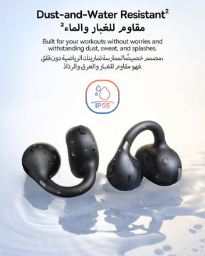 سماعات الأذن اللاسلكية Baseus Bass BC1 بتصميم مفتوح (نوع مشبك) – لون أسود كلستر (Cluster Black)