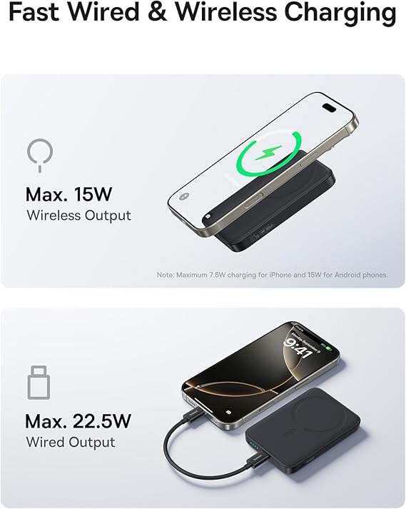 OS-Baseus EnerFill FM11 Ultra-Mini Magnetic Power Bank 10000mAh 22.5W Cosmic Black (Includes Simple Cable Type-C to Type-C 20V/3A 30cm Black)