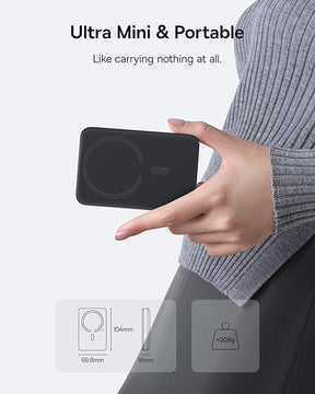 OS-Baseus EnerFill FM11 Ultra-Mini Magnetic Power Bank 10000mAh 22.5W Cosmic Black (Includes Simple Cable Type-C to Type-C 20V/3A 30cm Black)