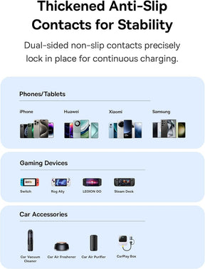 شاحن سيارة Baseus GoTrip DP1 C+U بقدرة 30 واط – لون أسود كوزميك (Cosmic Black)
