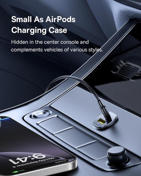 شاحن سيارة Baseus GoTrip DP1 C+U بقدرة 30 واط – لون أسود كوزميك (Cosmic Black)