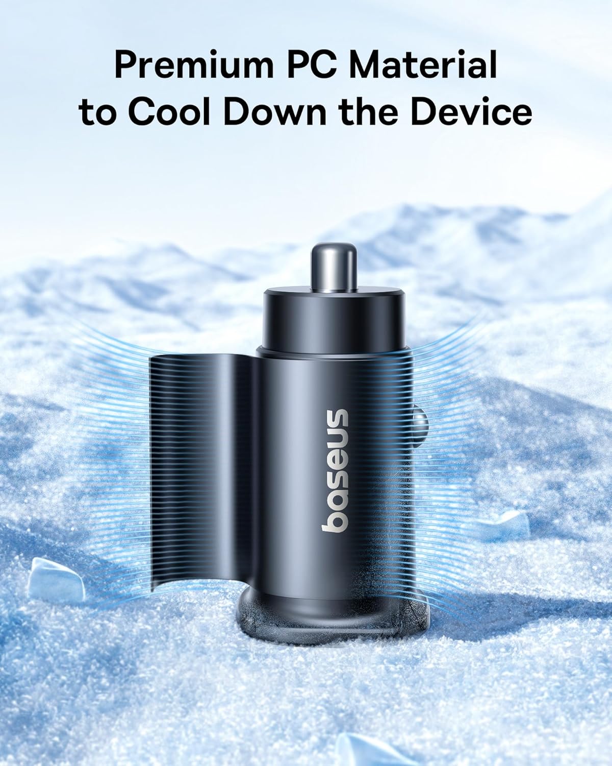 شاحن سيارة Baseus GoTrip DP1 C+U بقدرة 30 واط – لون أسود كوزميك (Cosmic Black)