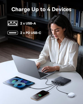 شاحن متنقل Baseus H1 بشحن سريع وعرض رقمي – سعة 20000 ملّي أمبير – قدرة 100 واط – لون أسود كوني (Cosmic Black)