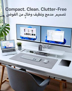 OS-Baseus NU1 Air Spacemate 12-in-1 Docking Station Space Grey (USB-C to 2*HDMI 4K@60Hz+2*USB-C (10Gbps)+2*USB-A (5Gbps)+2*USB-A (480Mbps)+1*RJ45+SD/TF 3.0+1*USB-C (PD)