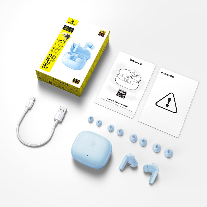 OS-Baseus Bass EP10 Pro In-Ear True Wireless Earbuds Moon White